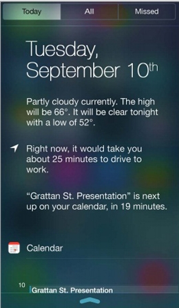 Bảng thông báo Notification Center