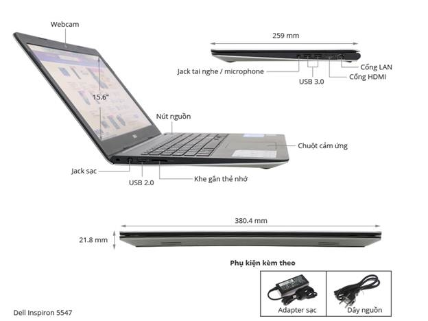 cấu hình của Dell Inspiron 5547