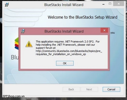 lỗi Net.Framework khi cài đặt Bluestacks