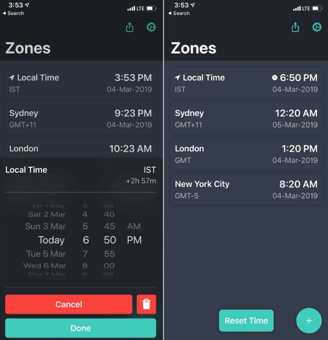 Zones World Clock