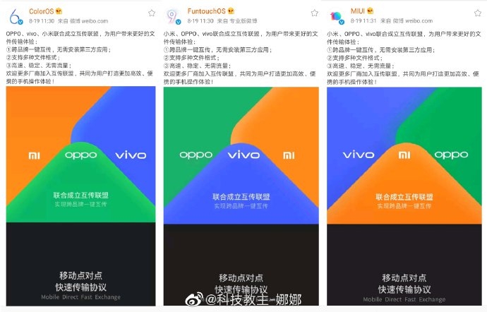 Xiaomi, OPPO, Vivo