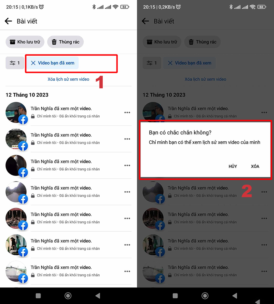 Hướng dẫn cách cách xem lại video đã xem trên Facebook bằng điện thoại (ảnh 6)