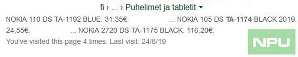 Giá bán Nokia 110 2019 và Nokia 2720 2019