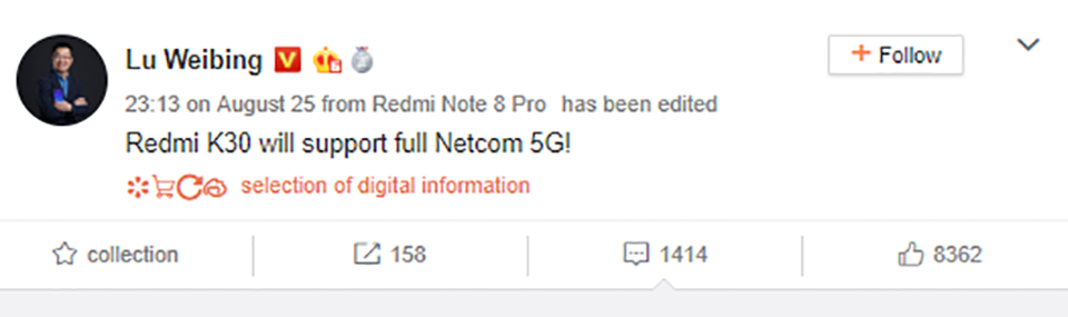 Thông tin Redmi K30 Thông tin Redmi K30
