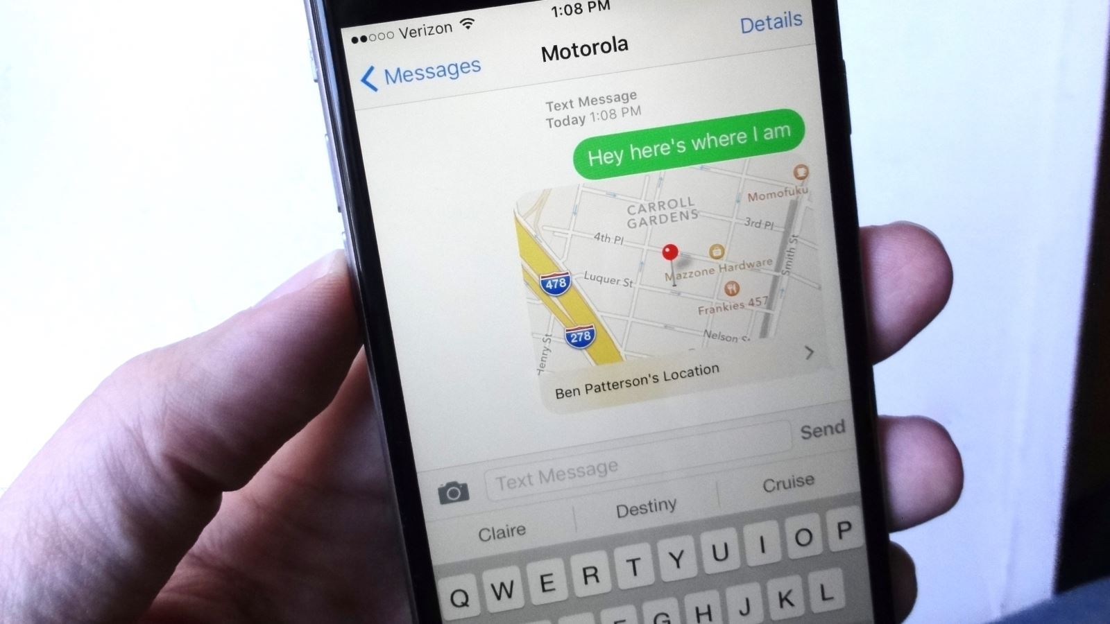 chia sẻ vị trí trong imessage