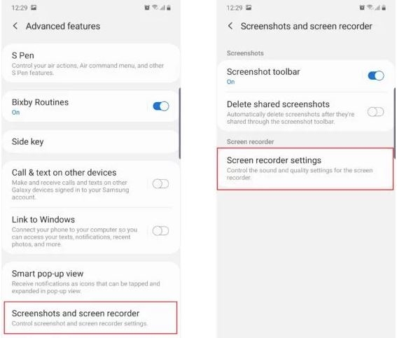 cách ghi màn hình Galaxy Note 10
