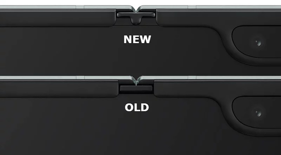 Bản lề cũ và mới trên Galaxy Fold Bản lề cũ và mới trên Galaxy Fold