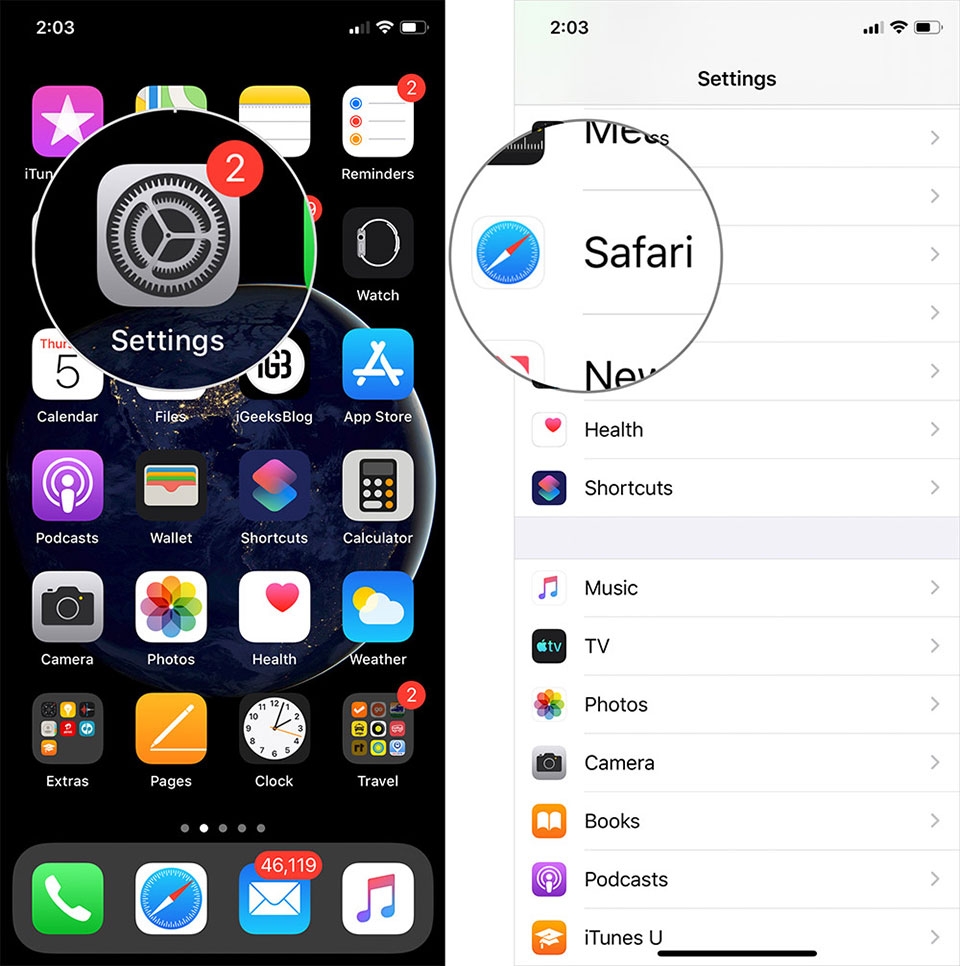 Tăng phông chữ trong Safari trên iPhone, iPad