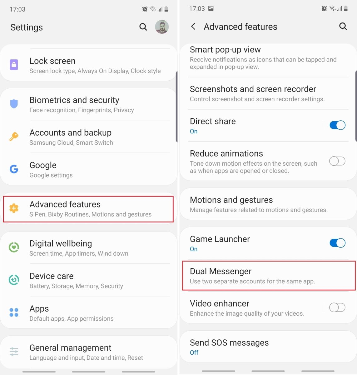 thiết lập Dual Messenger trên Galaxy Note 10