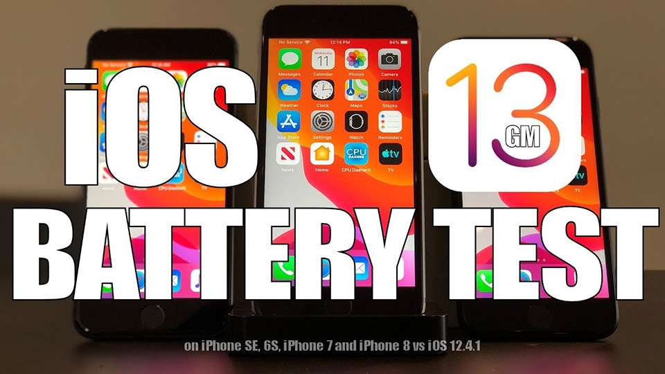 So sánh thời lượng pin iOS 13 và iOS 12.4.1