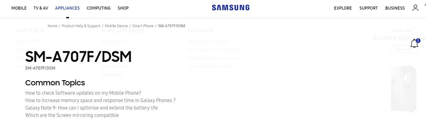 Samsung Galaxy A70s