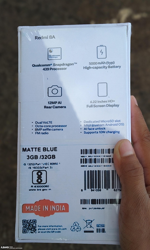 Cấu hình Redmi 8A Cấu hình Redmi 8A