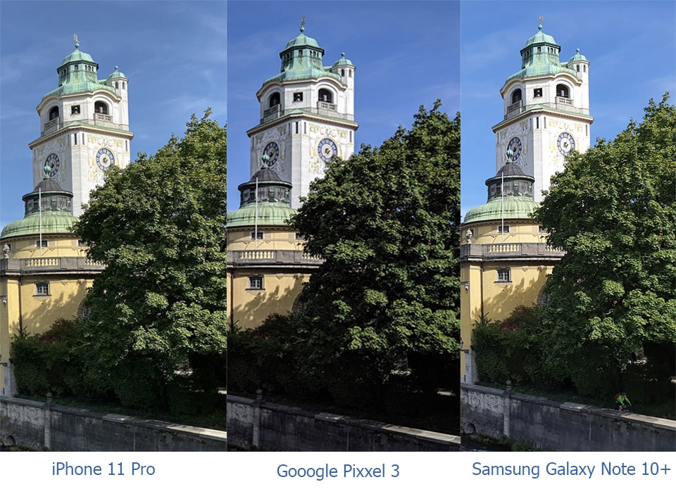 so sanh camera trên iphone 11 Pro, Galaxy Note 10+ với Google Pixel 3