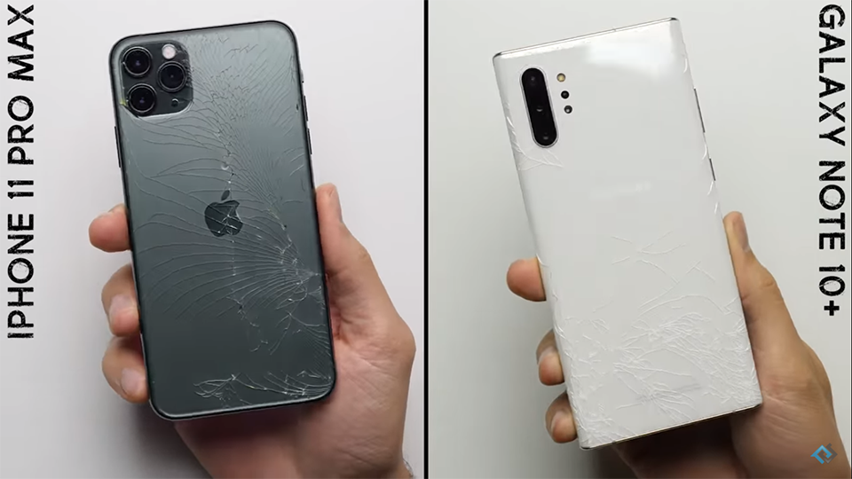 Thả rơi iPhone 11 Pro Max và Galaxy Note 10+ (ảnh 2)