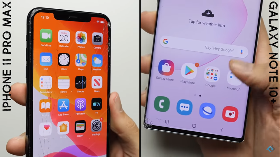 Thả rơi iPhone 11 Pro Max và Galaxy Note 10+ (ảnh 4)
