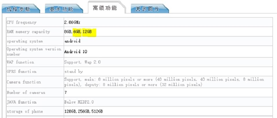 Các phiên bản cấu hình Mate 30 Pro