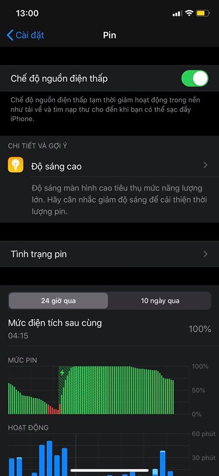 Sử dụng chế độ tiết kiệm pin Sử dụng chế độ tiết kiệm pin
