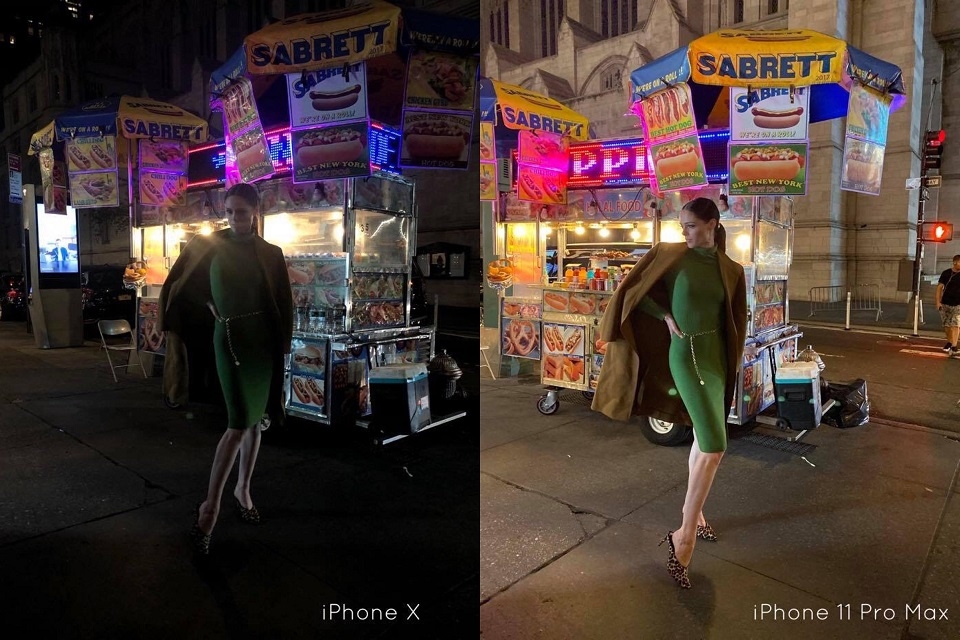so sánh ảnh iPhone 11 pro và iphone x