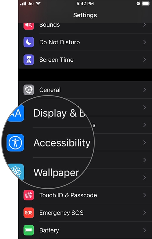 trợ năng cài đặt tắt 3D Touch