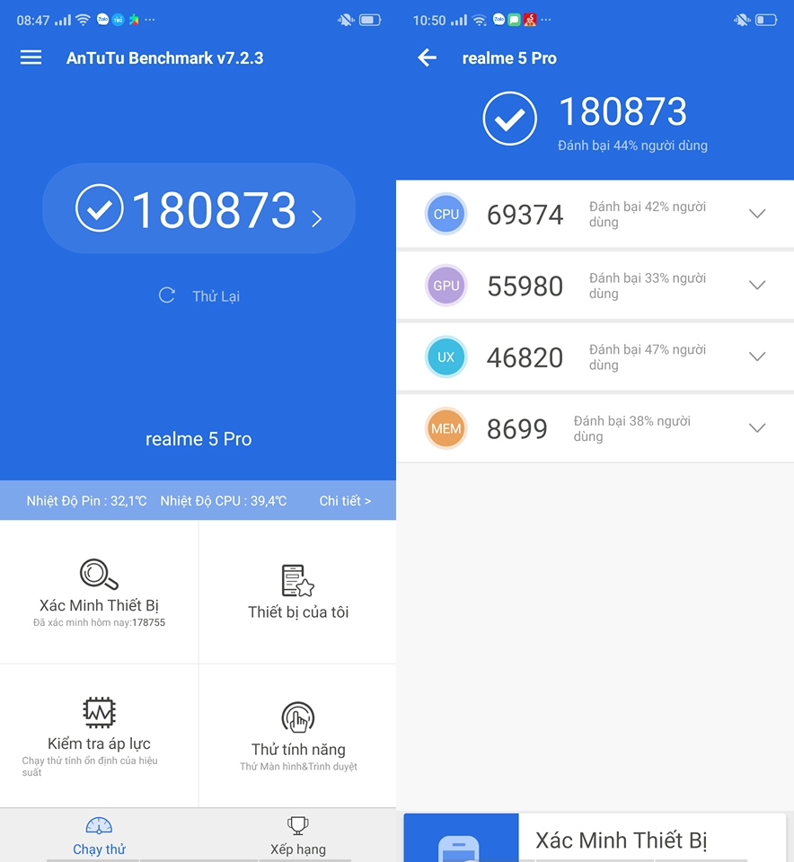 Antutu realme 5 pro