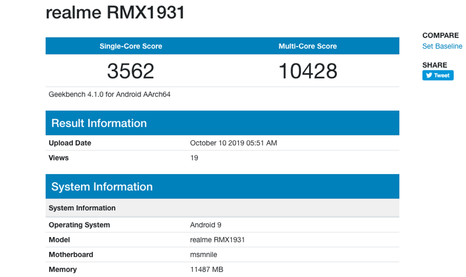 Realme X2 Pro xuất hiện trên Geekbench