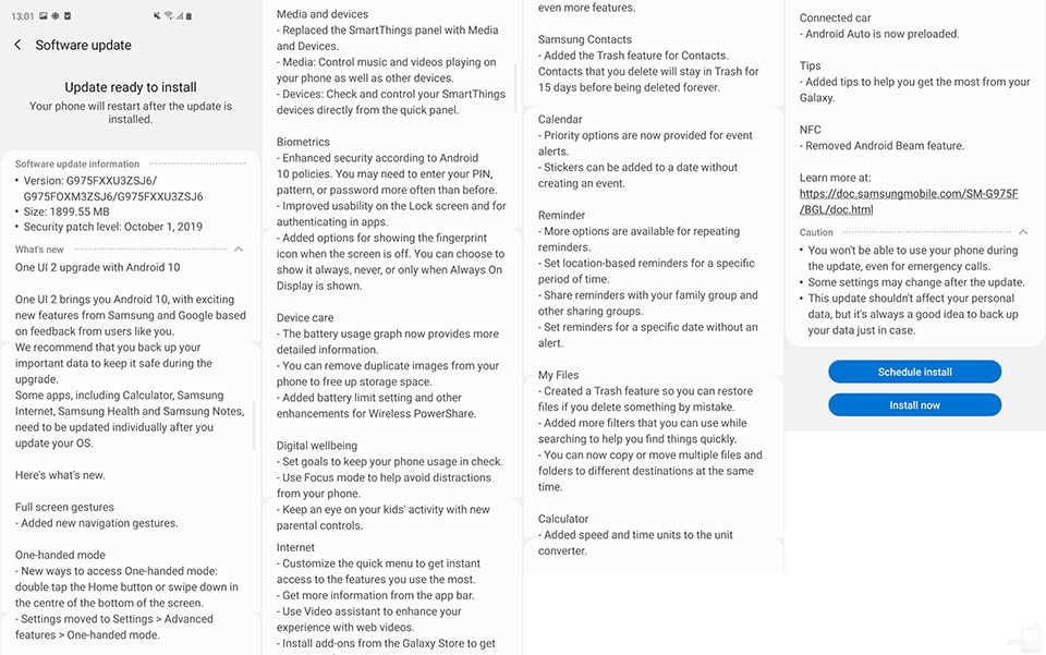 Android 10 với One UI 2.0 trên Samsung Galaxy S10+ Android 10 với One UI 2.0 trên Samsung Galaxy S10+