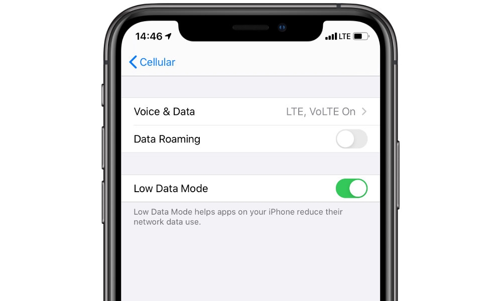 Hạn chế tối đa sự tiêu hao dung lượng 4G ios 13