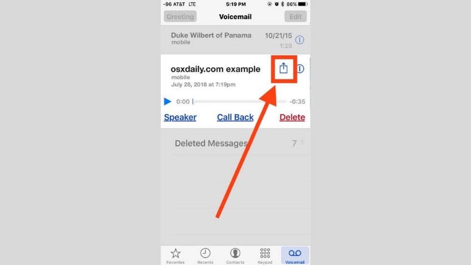 File ghi âm cuộc gọi được lưu trữ trong ứng dụng Ghi âm