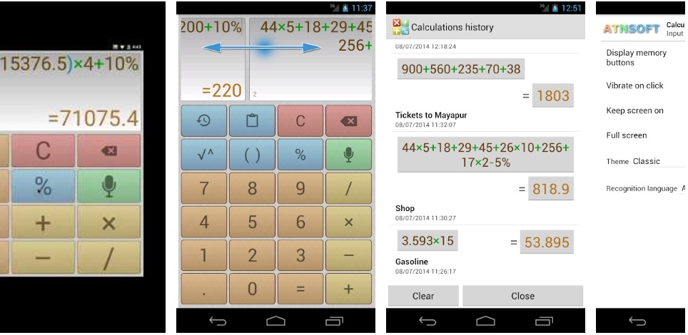 máy tính Multi-Screen Voice Calculator Pro