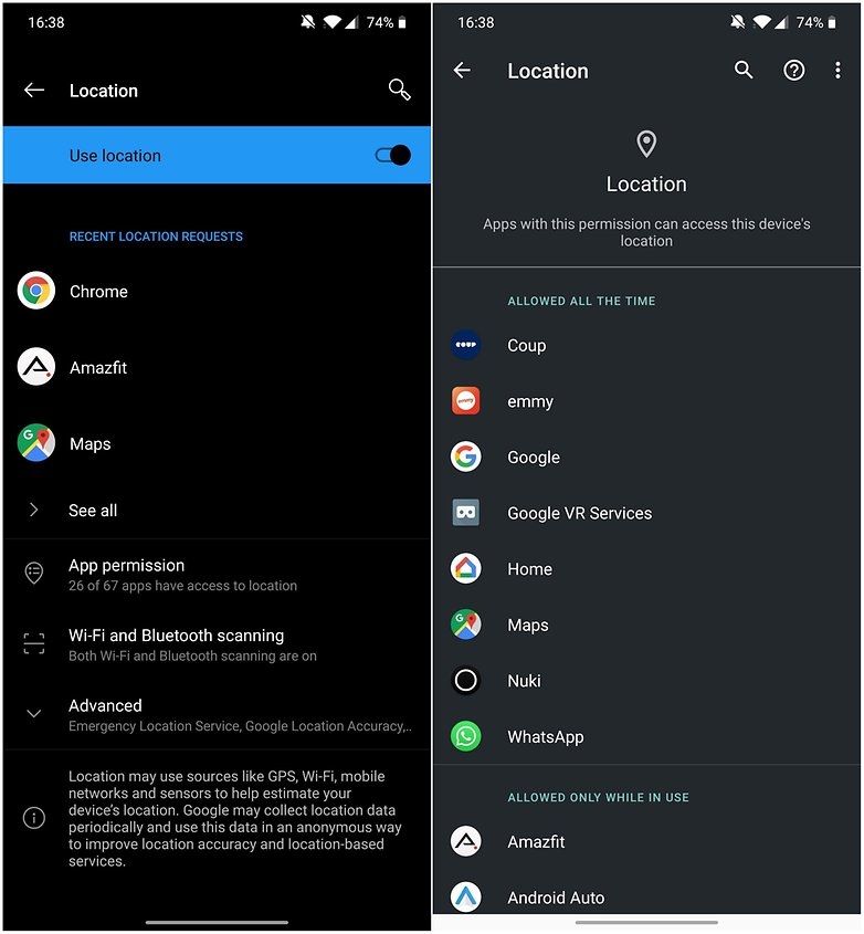 tinh nang android nen tat