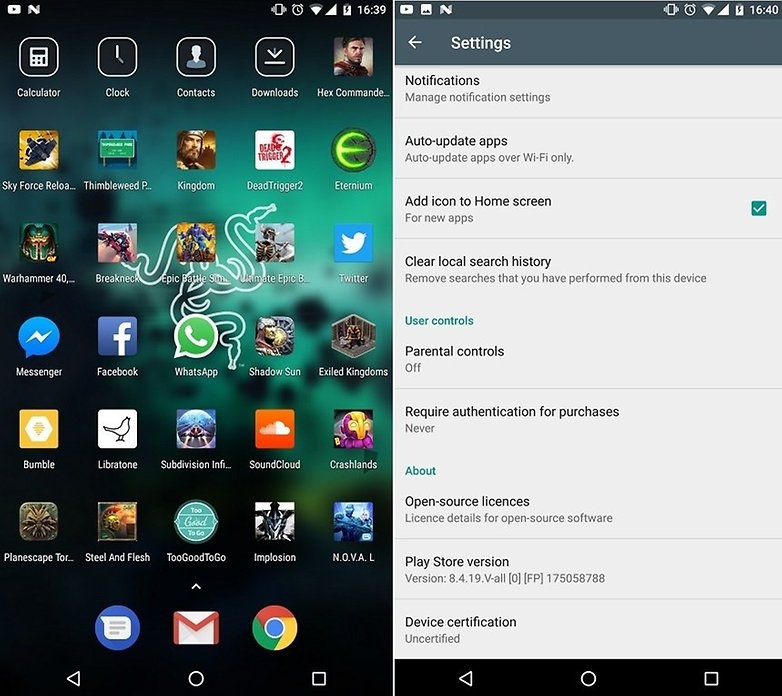 tinh nang android nen tat
