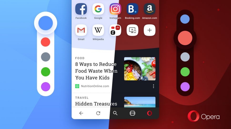 opera android co 4 mau nen