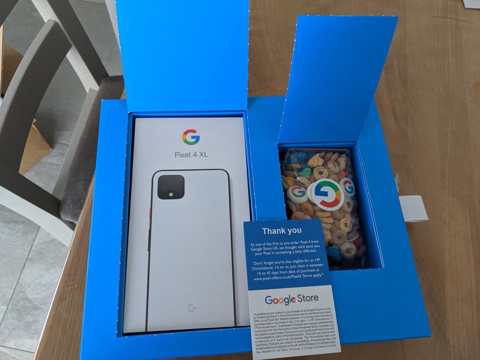 Google tặng hộp ngũ cốc cho Pixel 4 (ảnh 1)