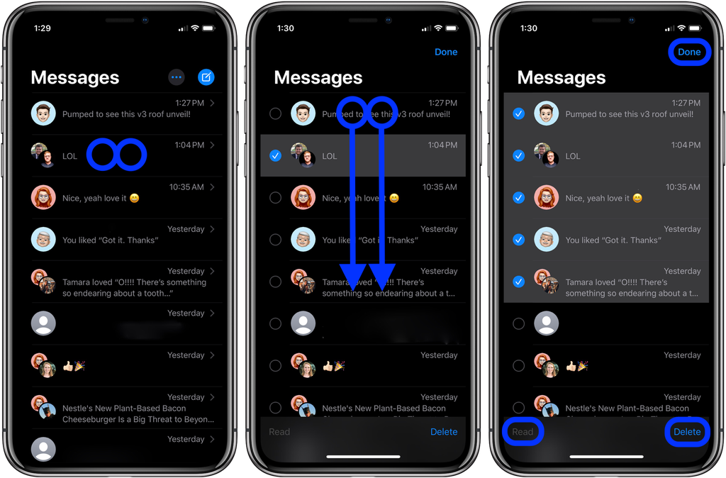 Cách xóa tin nhắn nhanh chóng trên iPhone