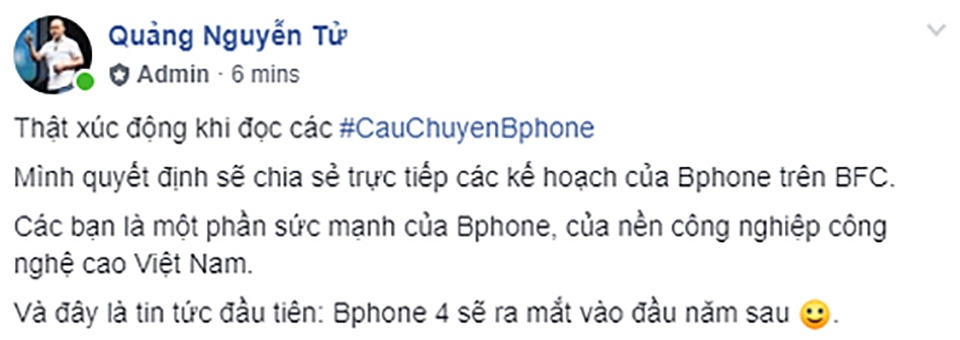 BPhone 4 ra mắt vào năm sau