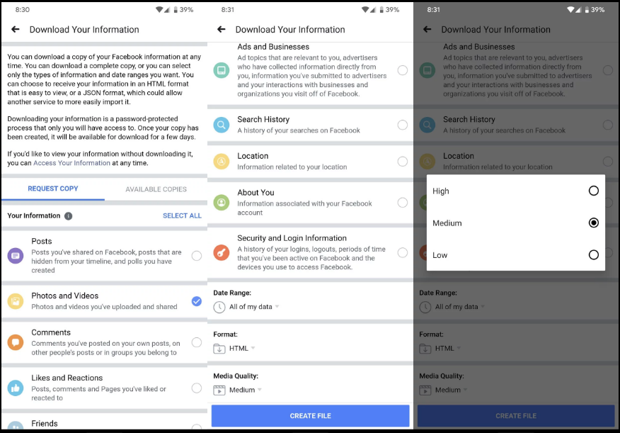 chuyen hinh anh tu facebook sang google photo