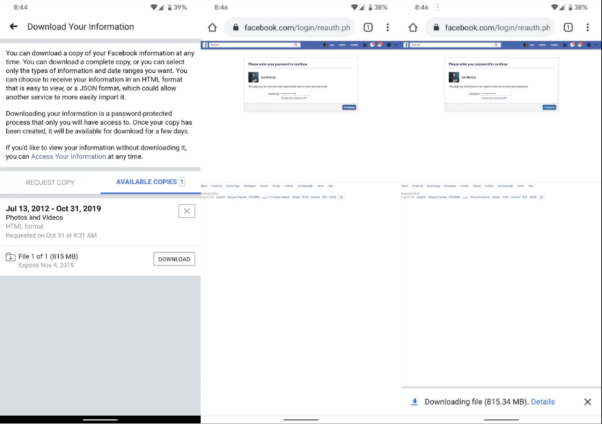 chuyen hinh anh tu facebook sang google photo