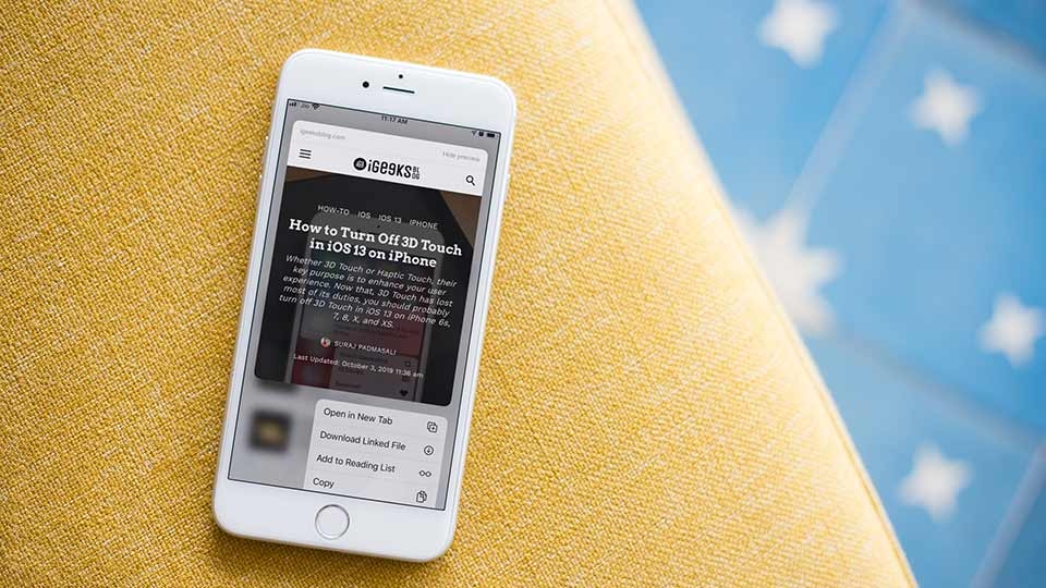 Tắt Link Preview trên iOS 13