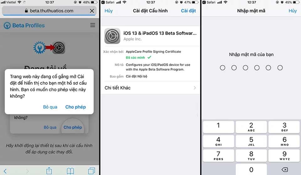 Cài đặt iOS 13.3 Beta 1