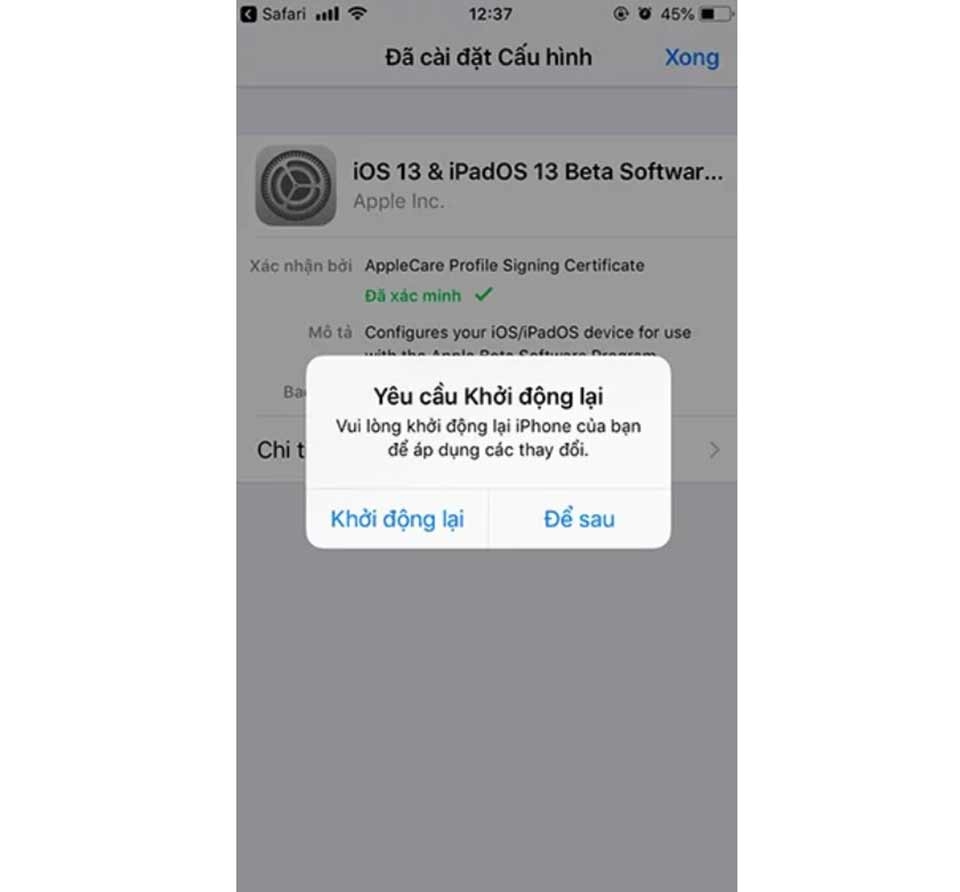Cài đặt iOS 13.3 Beta 1