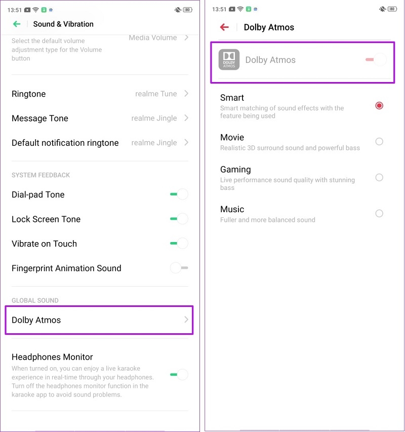 Kích hoạt Dolby Atmos