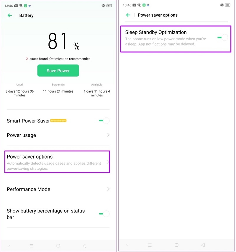 Tối ưu hóa tiết kiệm pin