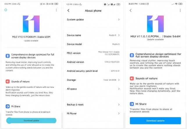 Redmi 8 và Redmi 8A chính thức nhận cập nhật MIUI 11 Global