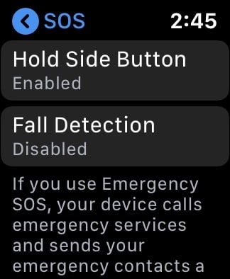 Cách cài đặt phát hiện té ngã trên Apple Watch
