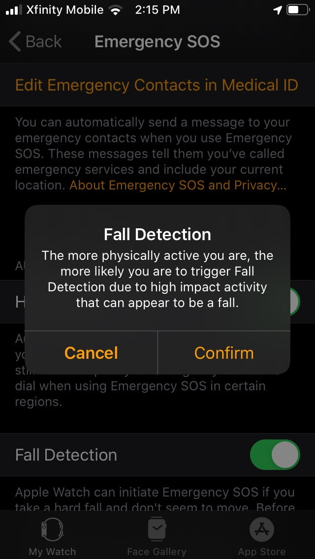 Cách cài đặt phát hiện té ngã trên Apple Watch
