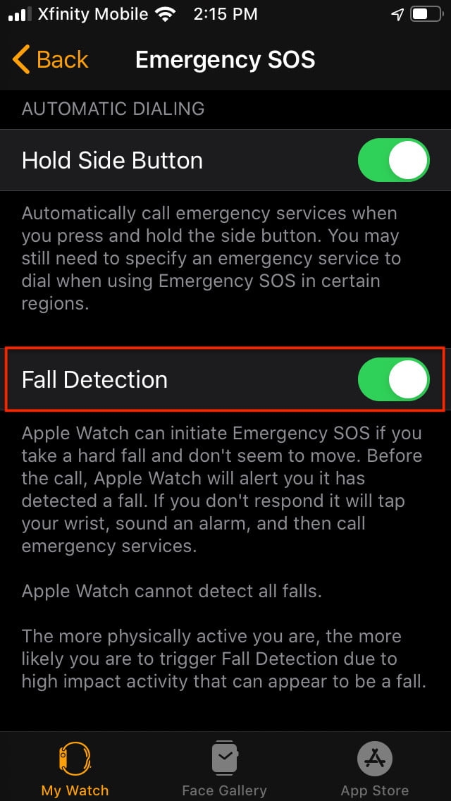 Cách cài đặt phát hiện té ngã trên Apple Watch