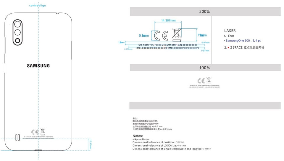 Galaxy A01 đạt chứng nhận FCC (ảnh 2) Galaxy A01 đạt chứng nhận FCC (ảnh 2)