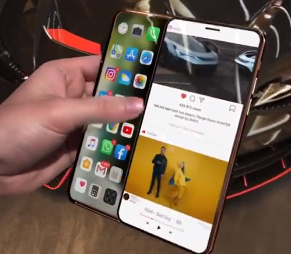 Xuất hiện video trên tay iPhone Slide Pro với màn hình trượt về hai phía 1