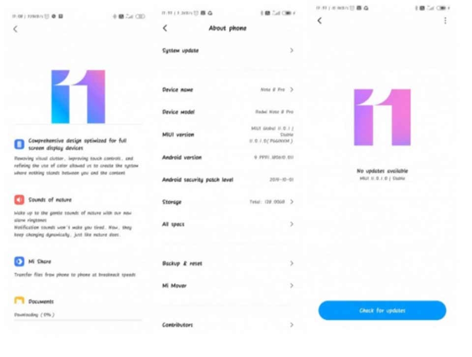 MIUI 11 cho Redmi Note 8 Pro