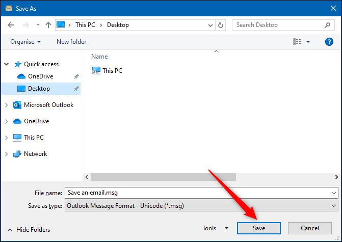 Cách để lưu email về máy tính